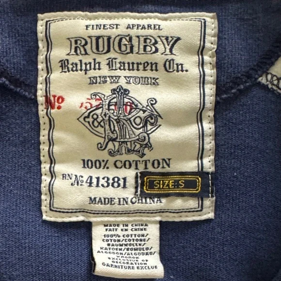 Rugby Ralph Lauren Blue and White Long Sleeve Shirt - Picture 4 of 4